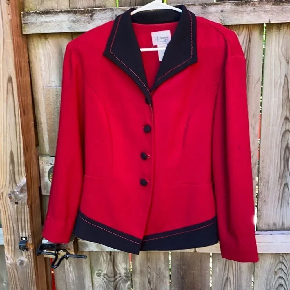 Red and Black Blazer sz. 14